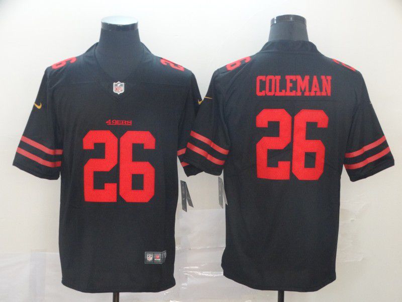 Men San Francisco 49ers 26 Coleman Black Nike Vapor Untouchable Limited Player NFL Jerseys
